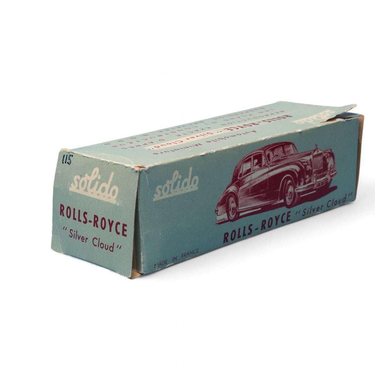 1955 Vintage Solido 115 ROLLS - ROYCE Silver Cloud Near Mint & Boxed