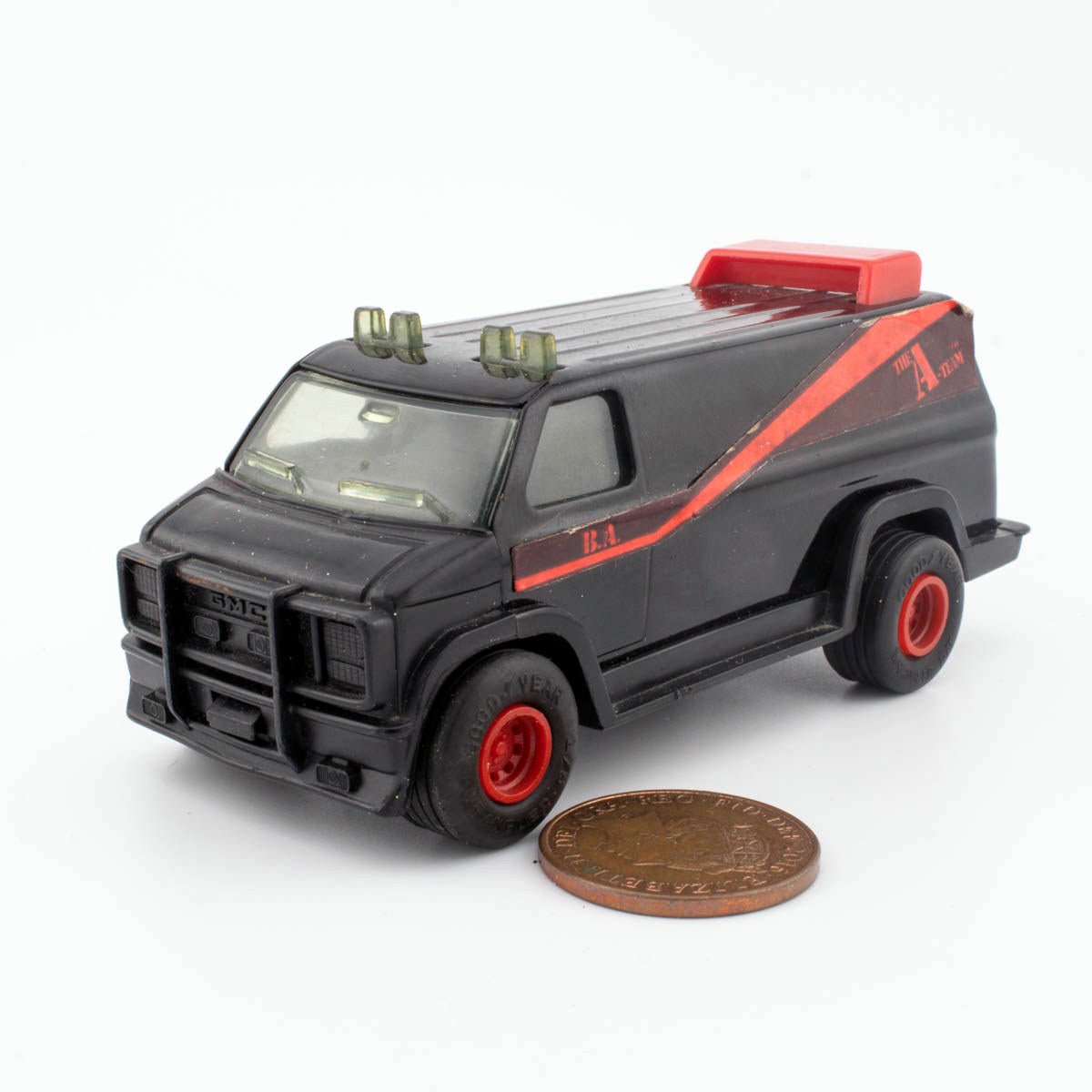 1983 Vintage ERTL 1/48 GMC A - TEAM Van Excellent Pressed Steel Working Friction