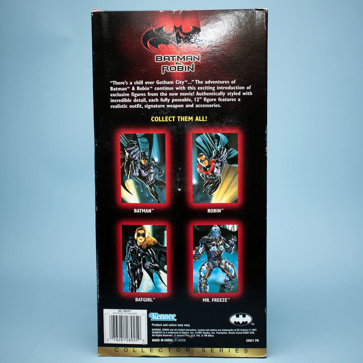 1997 Kenner MR FREEZE Vintage 12" Batman & Robin Movie Action Figure MIB - DT Collectable Toys