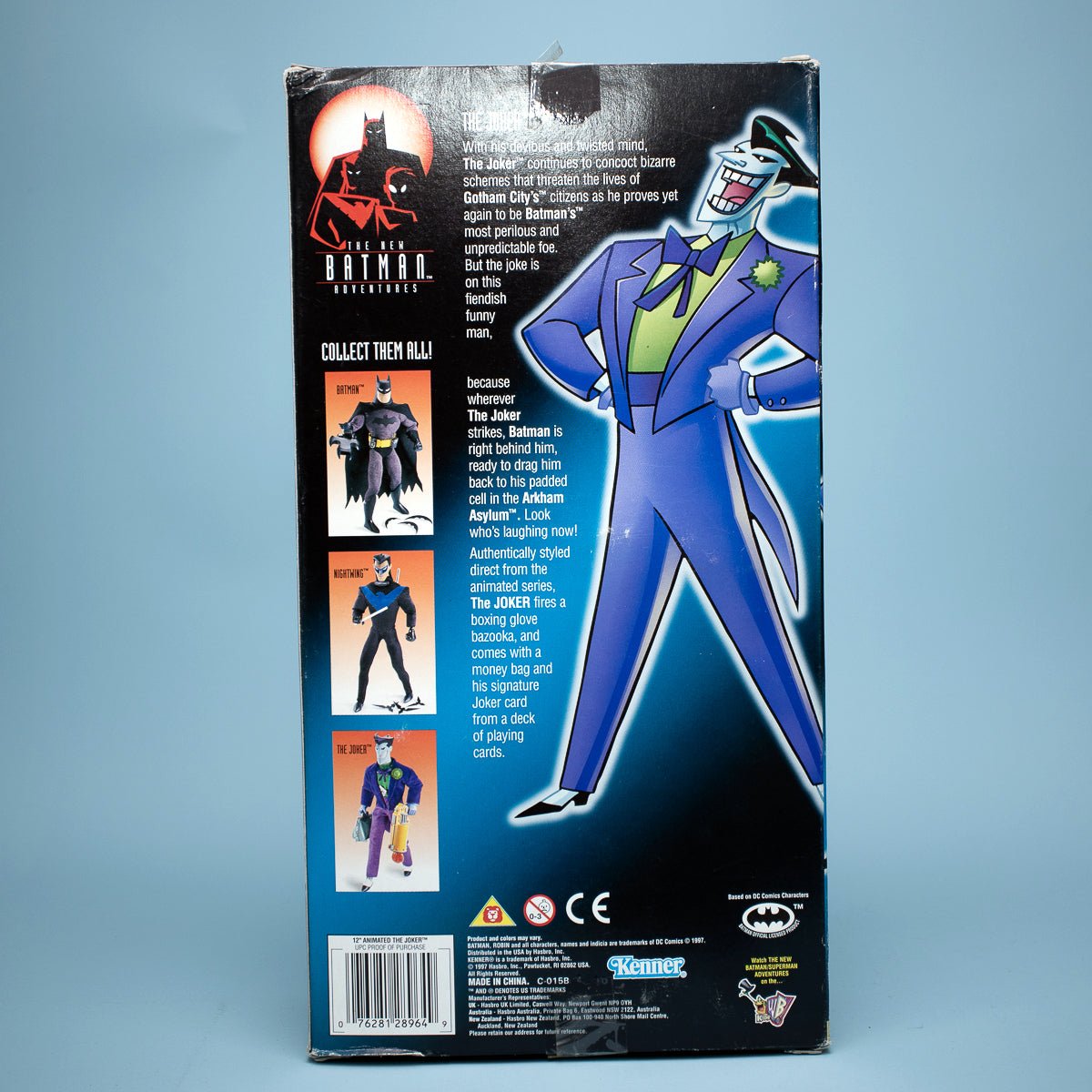 1998 Kenner THE JOKER Vintage 12" Batman New Adventures Action Figure MIB - DT Collectable Toys