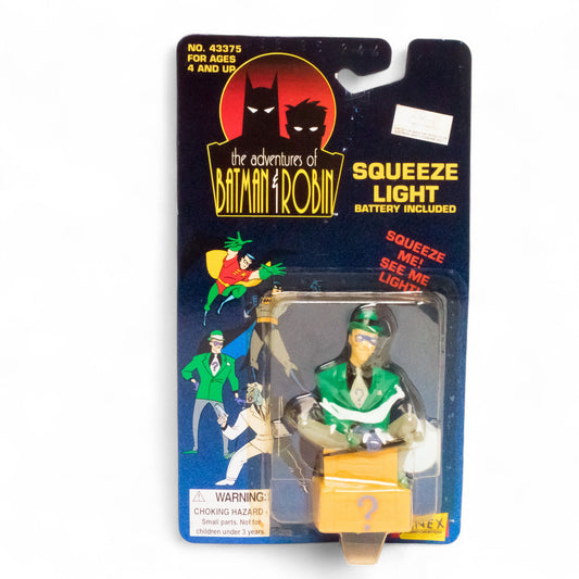 1995 DC Comics THE RIDDLER Squeeze Light Adventures of Batman & Robin MOC - DT Collectable Toys