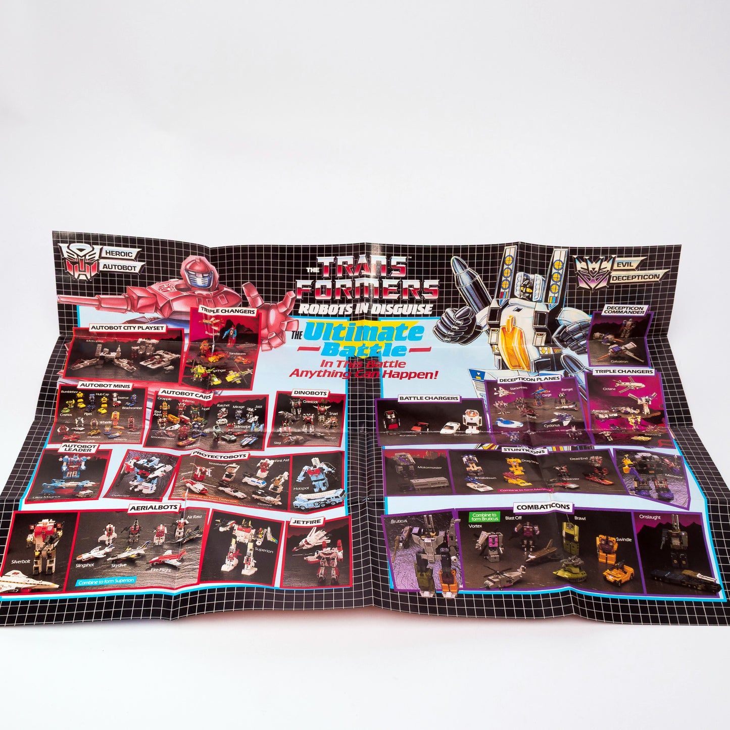 Hasbro Transformers G1 ULTRA MAGNUS vs GALVATRON Vintage Product Poster