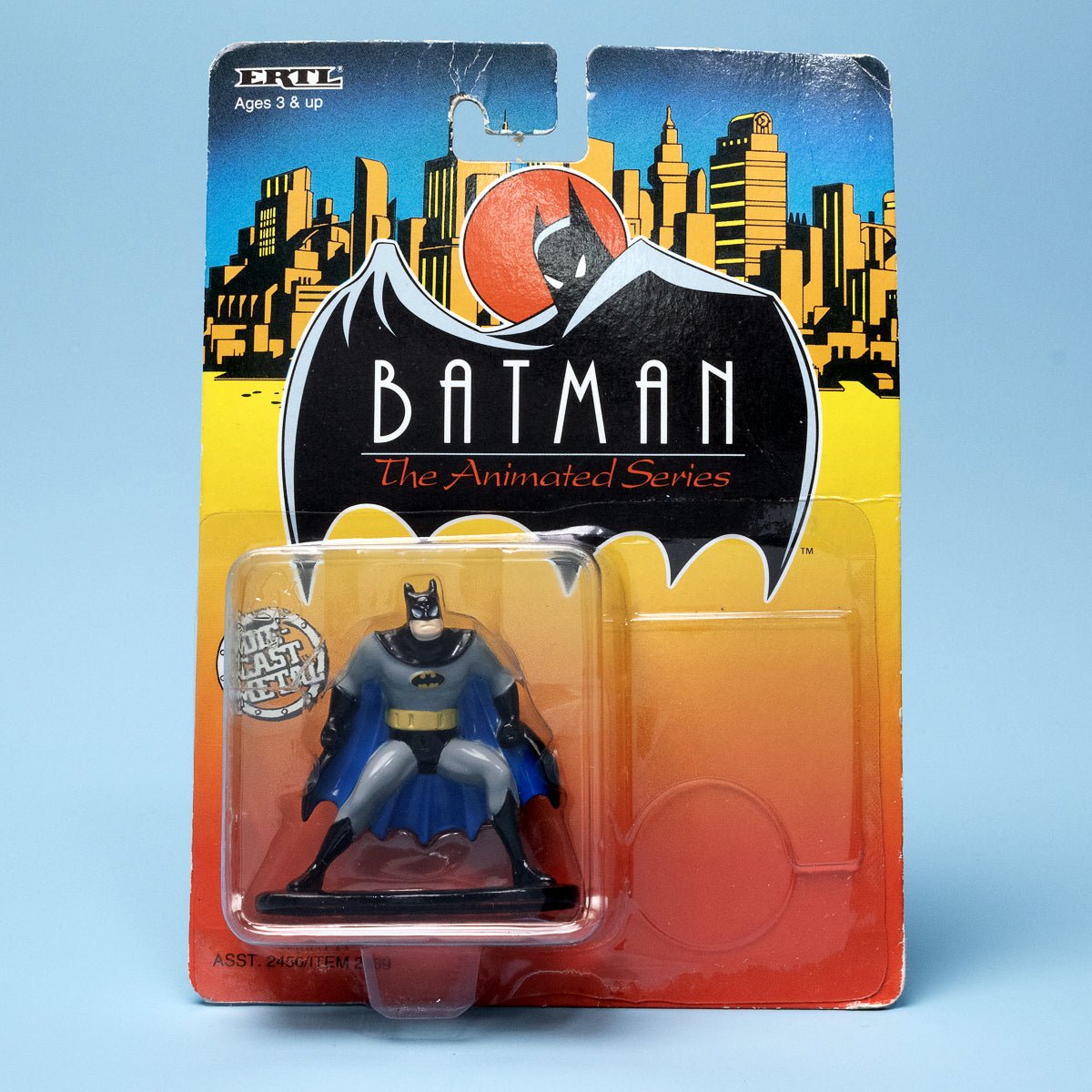 Batman The Animated Series BATMAN Vintage 1993 ERTL Die - Cast Metal MOC Figure - DT Collectable Toys