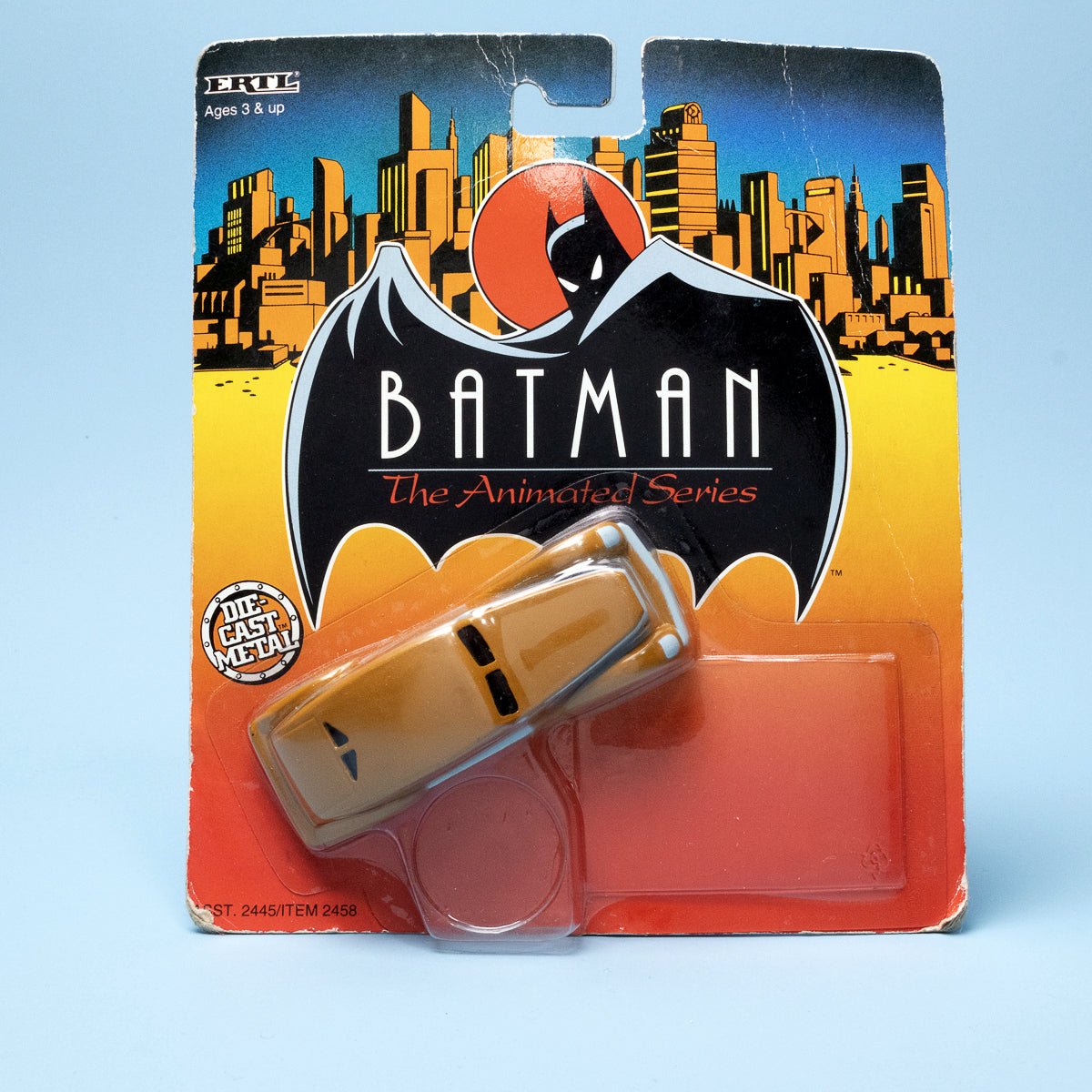 Batman The Animated Series BRUCE WAYNES CAR Vintage 1993 ERTL Die - Cast Metal MOC - DT Collectable Toys
