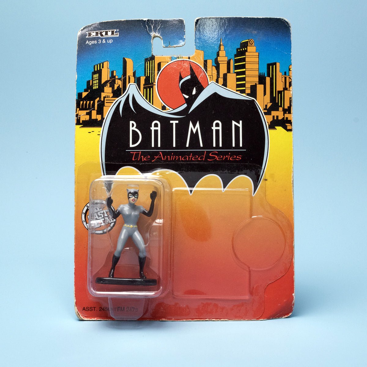 Batman The Animated Series CATWOMAN Vintage 1993 ERTL Die - Cast Metal MOC Figure - DT Collectable Toys