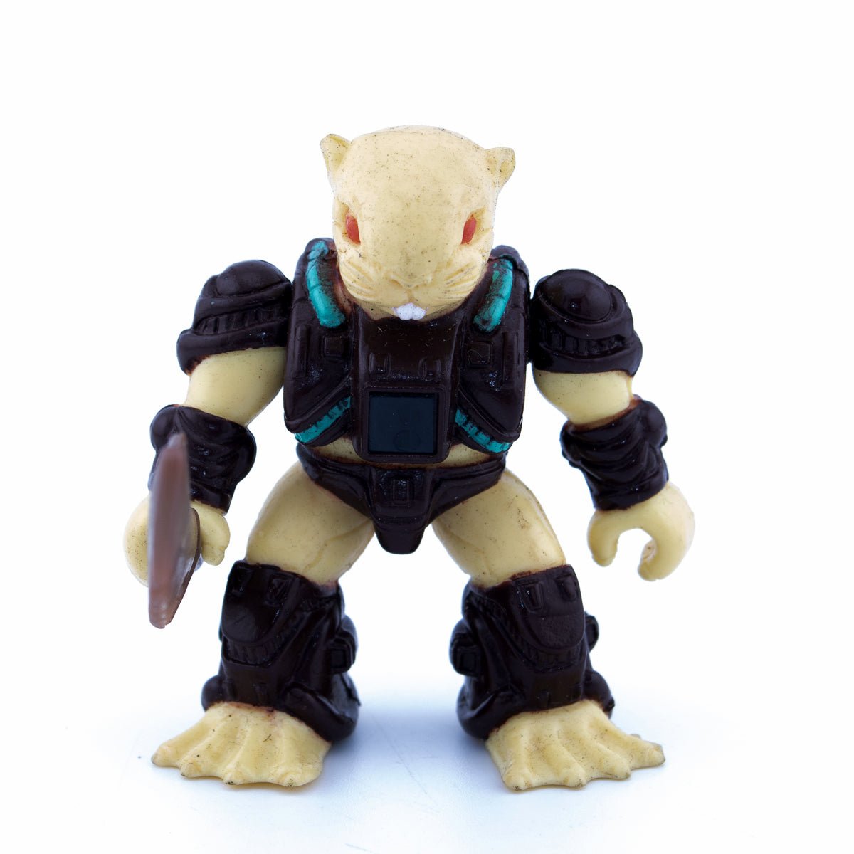 BATTLE BEASTS EAGER BEAVER #44 + WEAPON & RUB HASBRO TAKARA 1987 VINTAGE - DT Collectable Toys