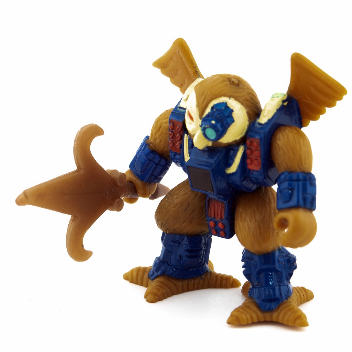 BATTLE BEASTS KNIGHT OWL #46 + WEAPON & RUB HASBRO TAKARA 1987 VINTAGE - DT Collectable Toys