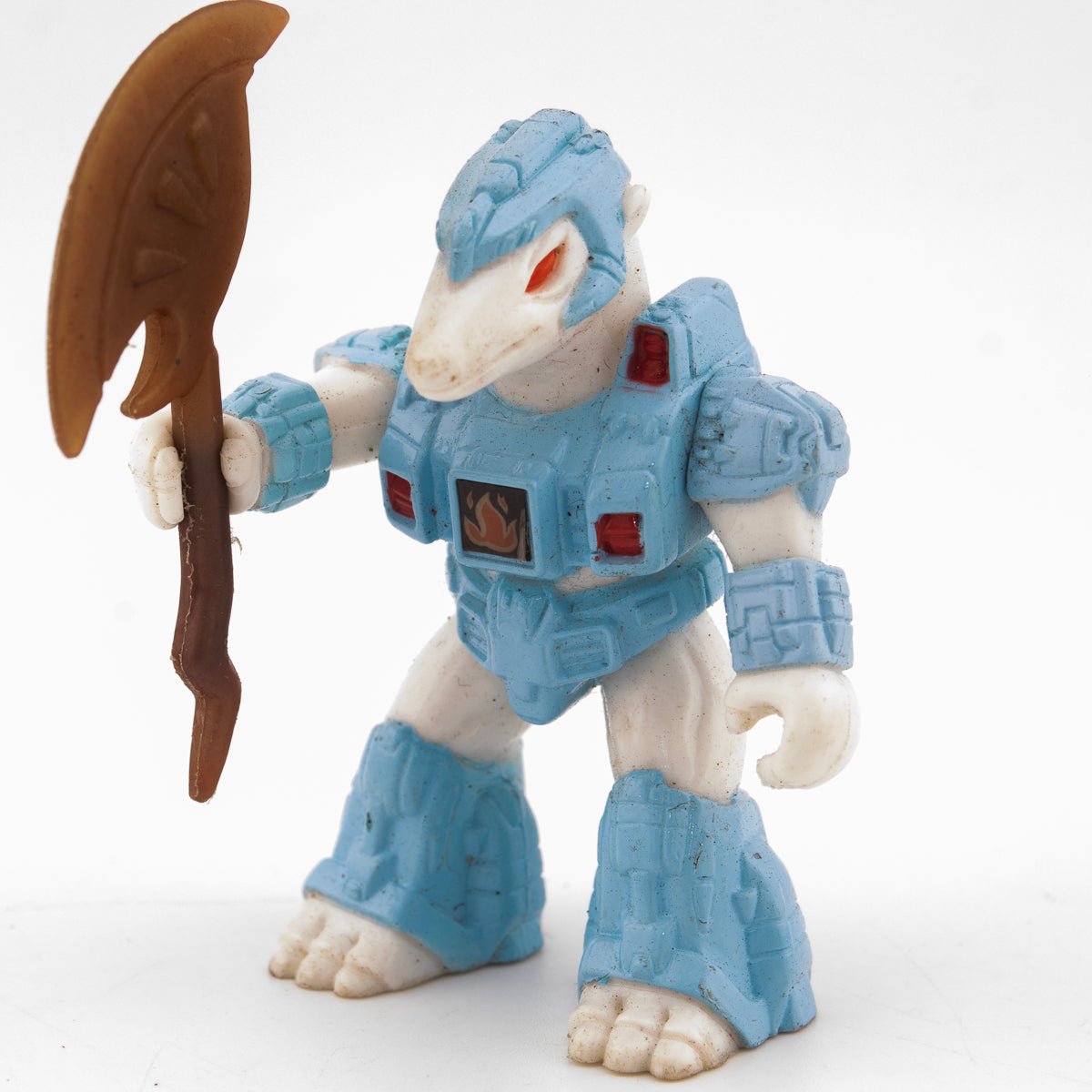 BATTLE BEASTS PILLAGING POLAR BEAR 48 + WEAPON & RUB HASBRO TAKARA 1987 VINTAGE Picture 2