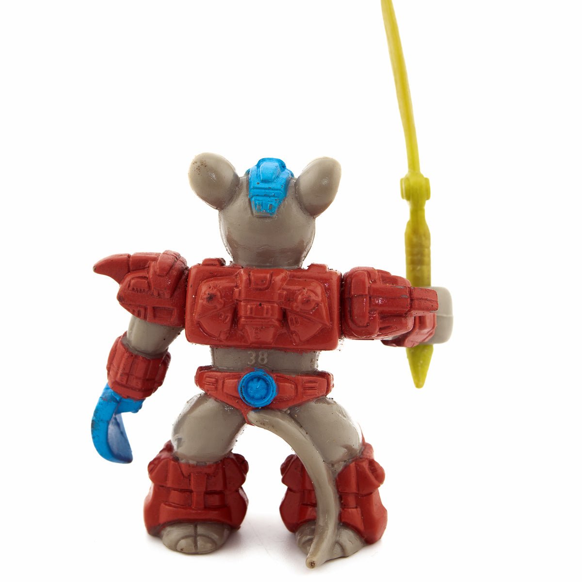 BATTLE BEASTS POWERHOUSE MOUSE #38 + WEAPON & RUB HASBRO TAKARA 1987 VINTAGE - DT Collectable Toys