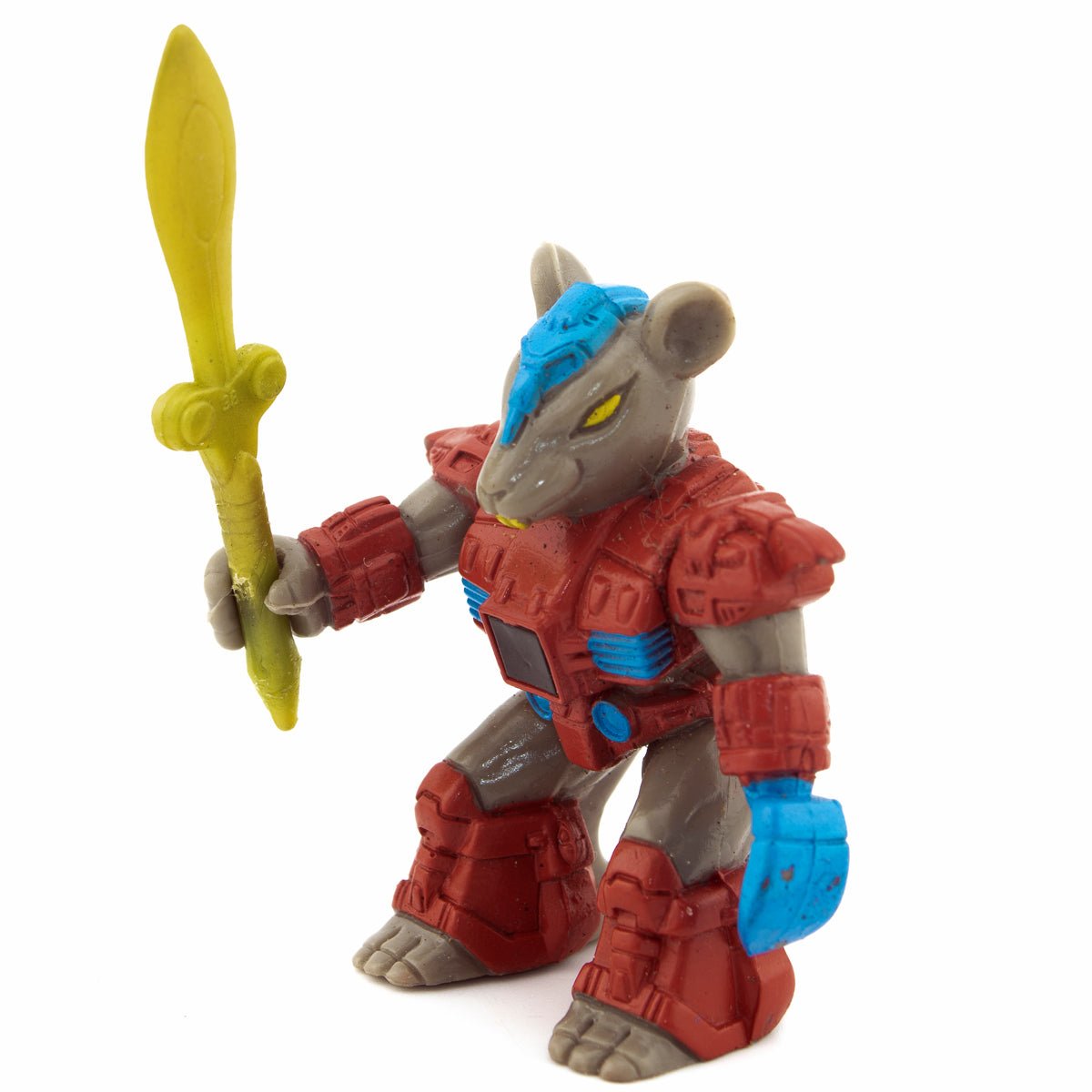 BATTLE BEASTS POWERHOUSE MOUSE #38 + WEAPON & RUB HASBRO TAKARA 1987 VINTAGE - DT Collectable Toys