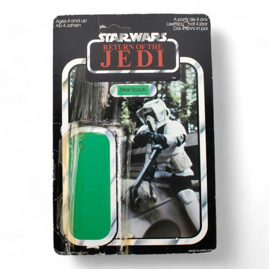 BIKER SCOUT PALITOY ROTJ 65A CARDBACK VINTAGE STAR WARS GOOD Picture 1