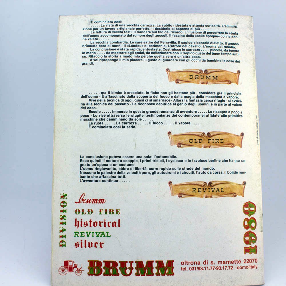 Brumm 1980 Italian Toy Catalogue Issued in Italy with Error Correction Card Diecast Catalogue Picture 3