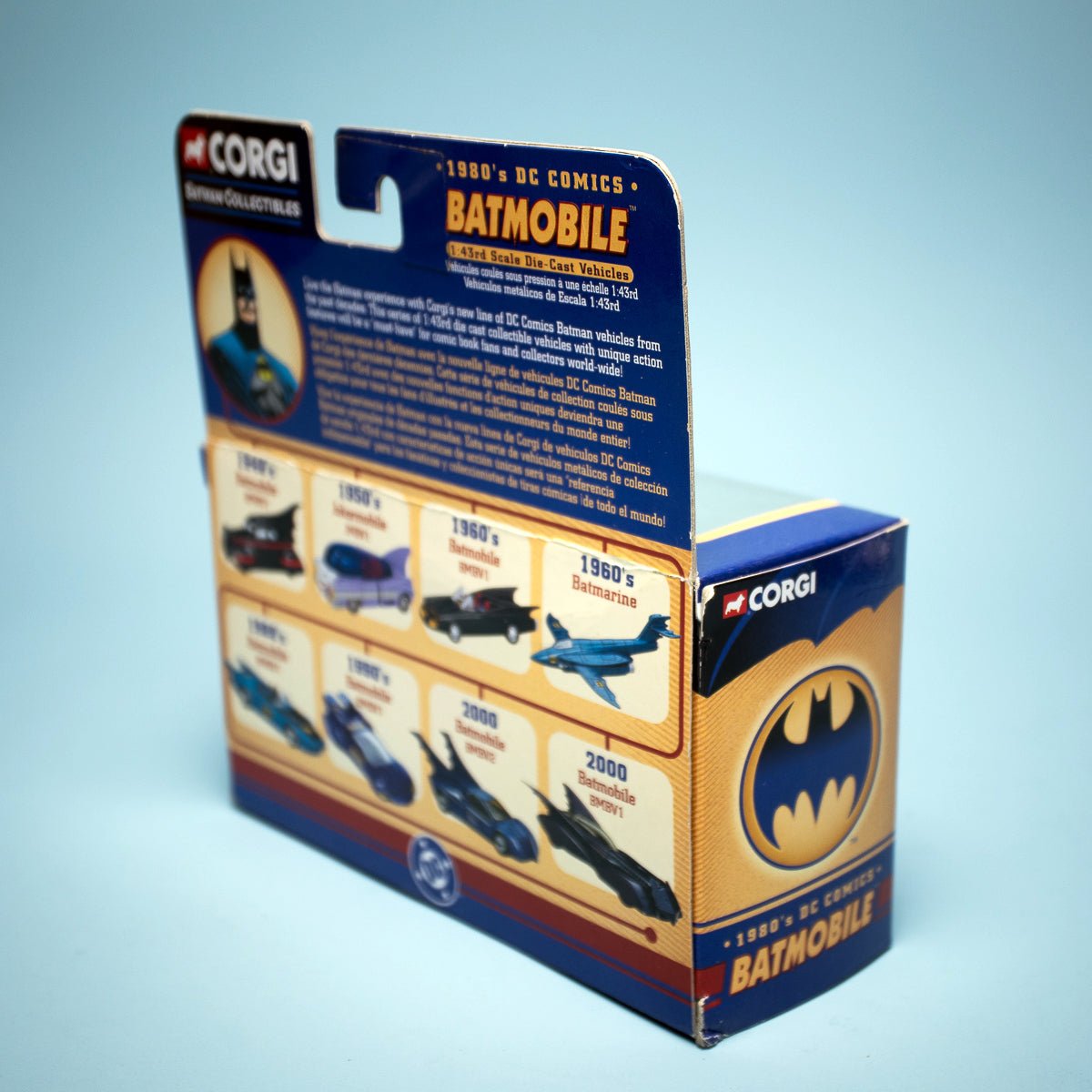 Corgi Batman 77307 1980's Batmobile DC Comics Collection 1/43 Scale Diecast - DT Collectable Toys