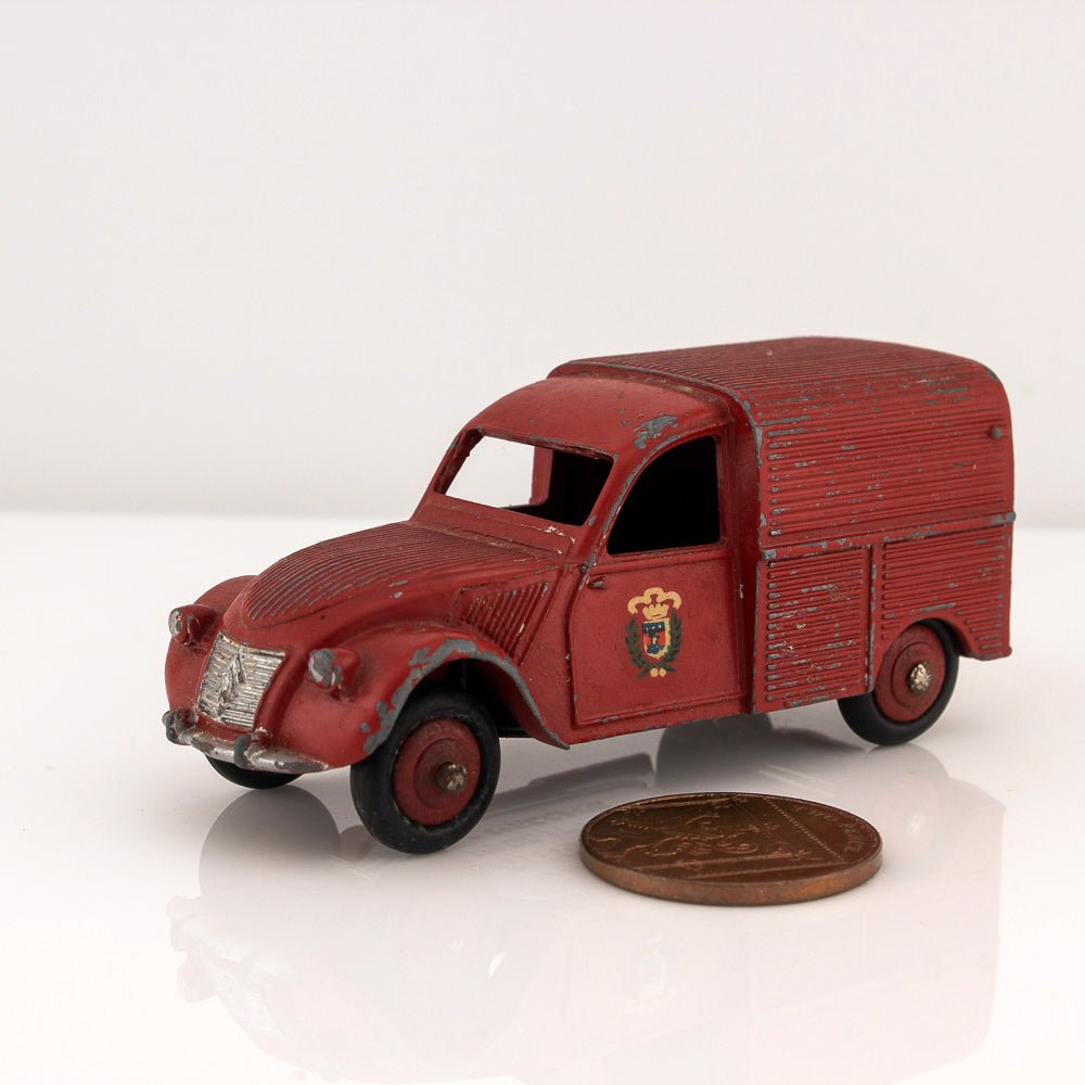 French Dinky Toys 25D Citroen 2CV Fire Brigade Van, Excellent Vintage Diecast