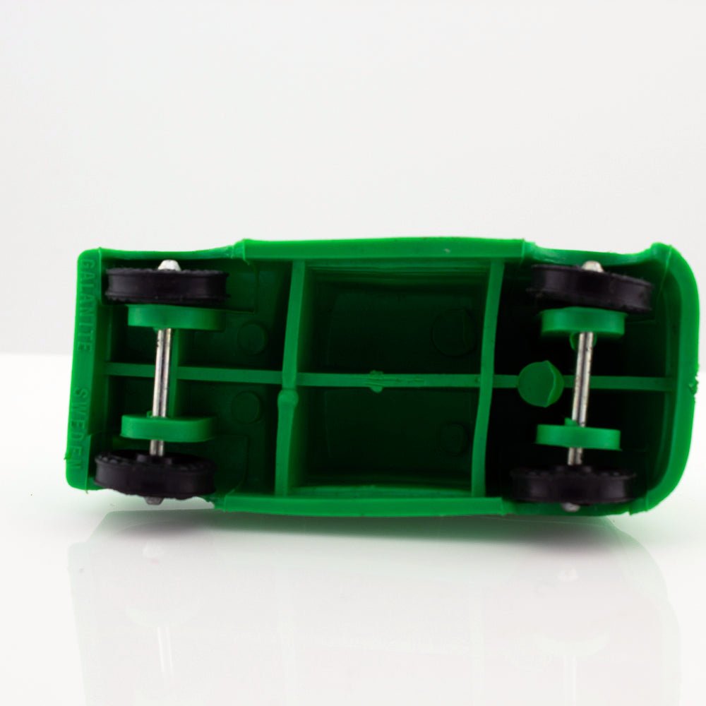 Galanite BMC Morris Mini Cooper Vintage Green Vinyl Plastic Model Made in Sweden