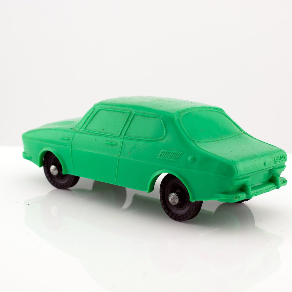 Galanite SAAB 99 1969 Vintage Green Vinyl Plastic Model Made in Sweden