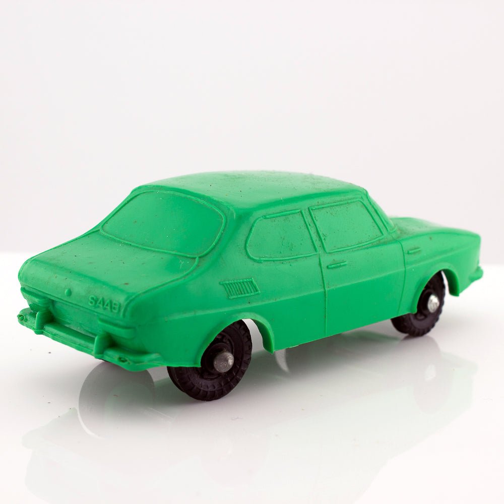 Galanite SAAB 99 1969 Vintage Green Vinyl Plastic Model Made in Sweden