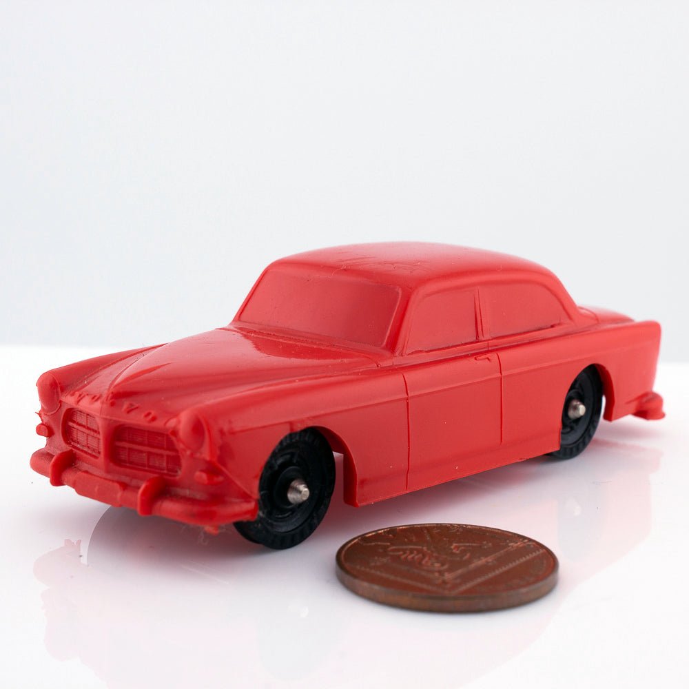Galanite Volvo 121 Amazon 1965 Vintage Red Vinyl Plastic Model Made in Sweden