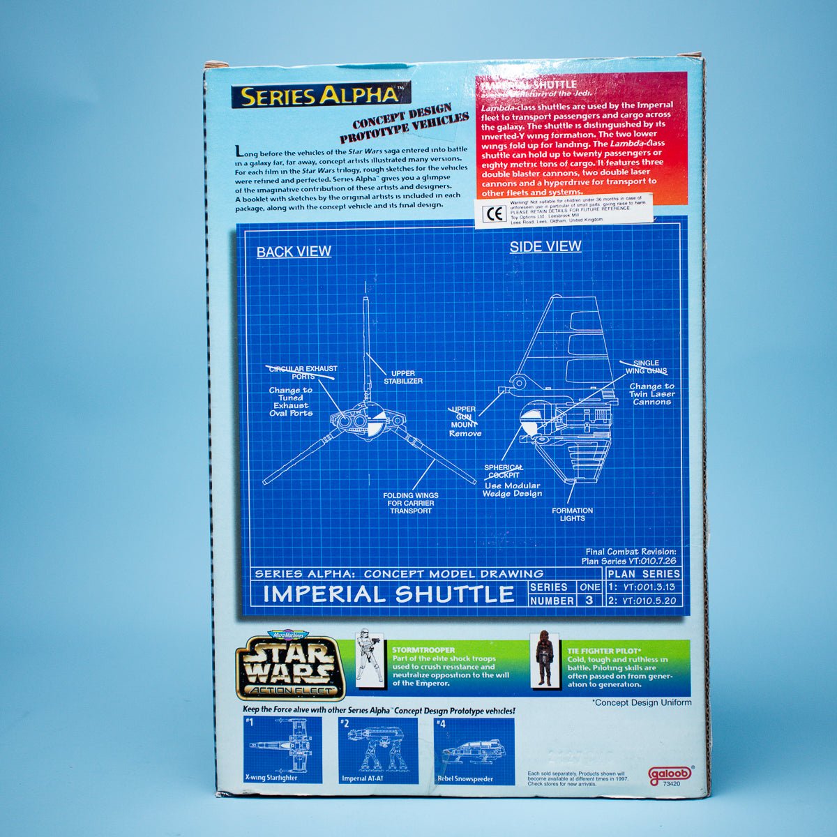 Galoob Star Wars Action Fleet IMPERIAL SHUTTLE Series Alpha Vintage 1996 MIB Picture 3