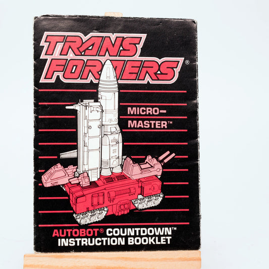 Hasbro Transformers G1 COUNTDOWN Vintage 1989 Action Figure Instruction Booklet Action Figure Accessory Picture 1