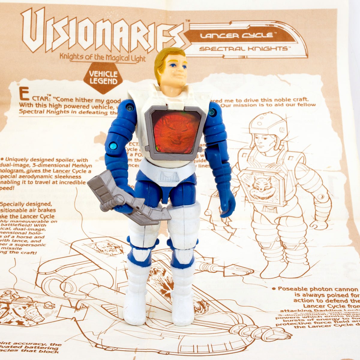 HASBRO VISIONARIES LANCER CYCLE WITH ECTAR & INSTRUCTIONS 1987 NEAR MINT Picture 5