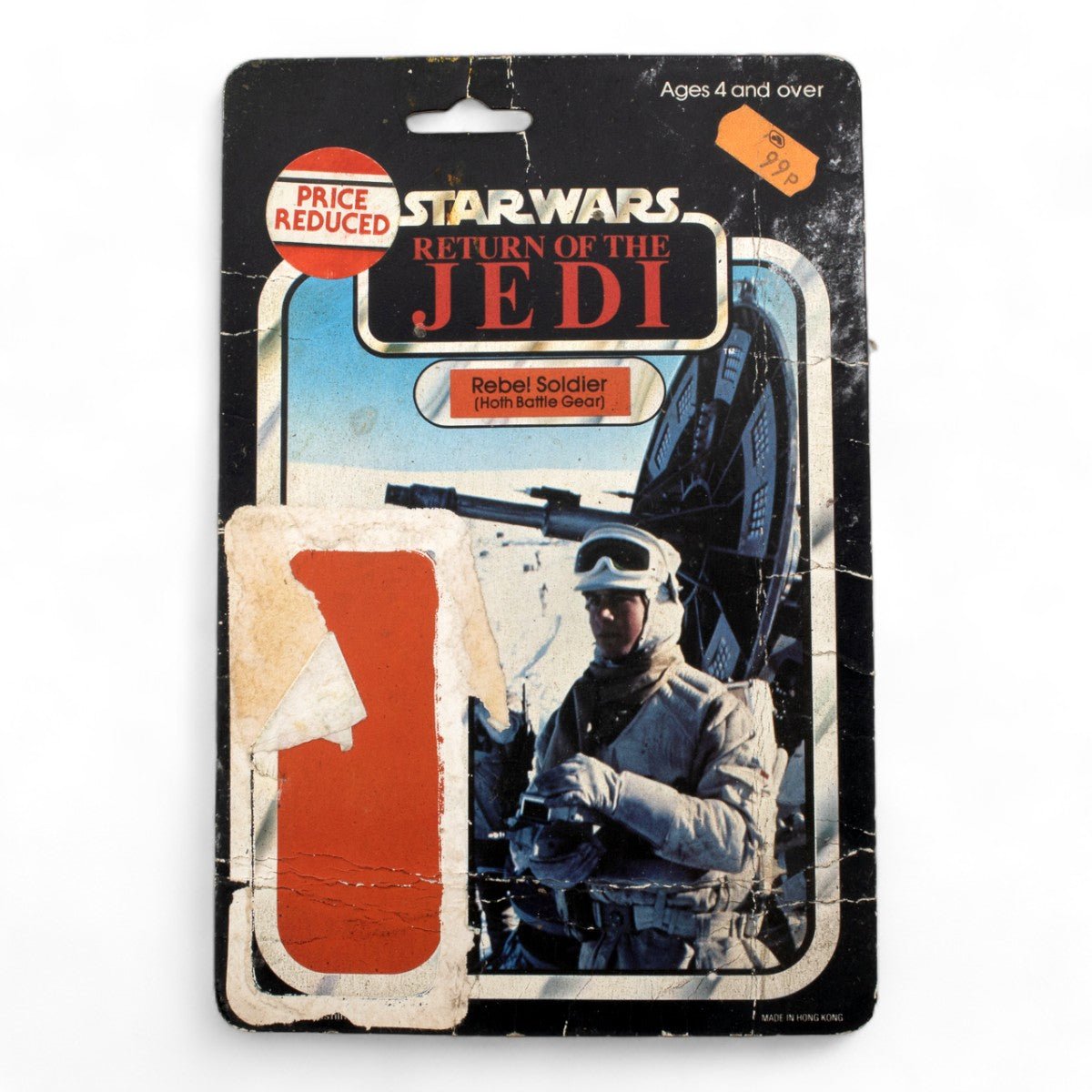 HOTH REBEL SOLDIER PALITOY ROTJ 65D CARDBACK VINTAGE STAR WARS POOR Picture 1