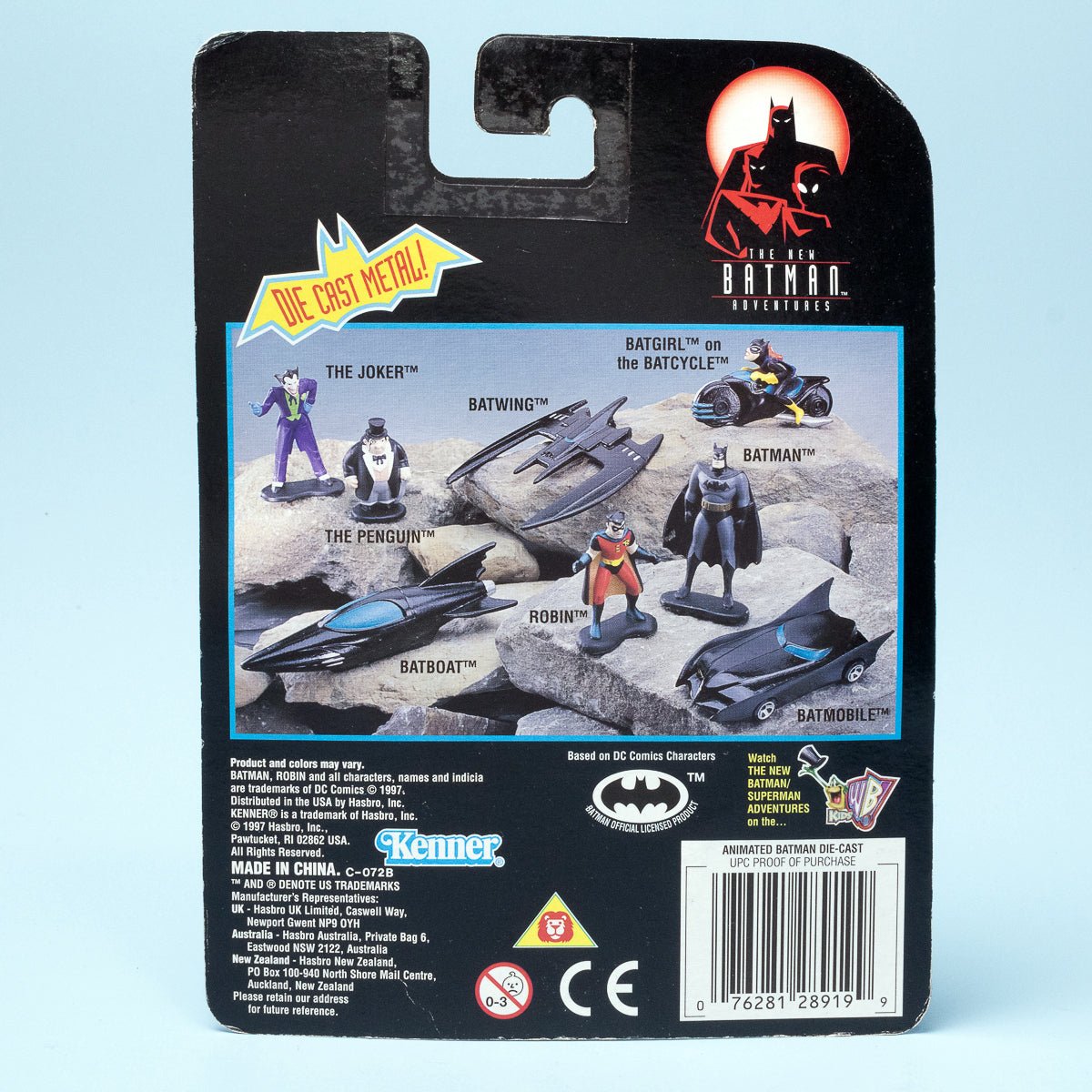 Kenner Batman The New Adventures BATMOBILE 1997 Die - Cast Metal Vehicle MOC - DT Collectable Toys