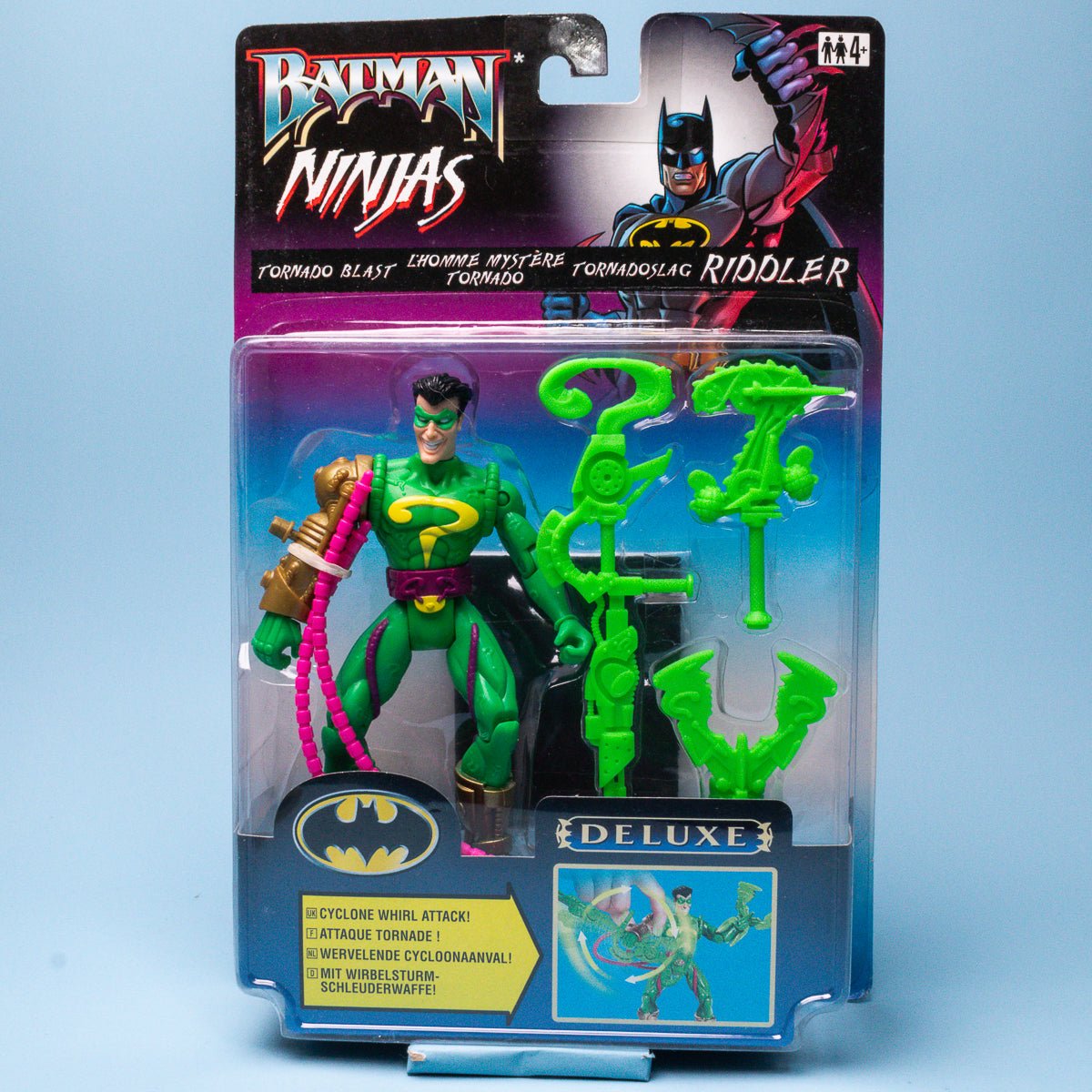 Kenner Knight Force Ninjas THE RIDDLER Vintage 1998 Deluxe Action Figure MOC - DT Collectable Toys