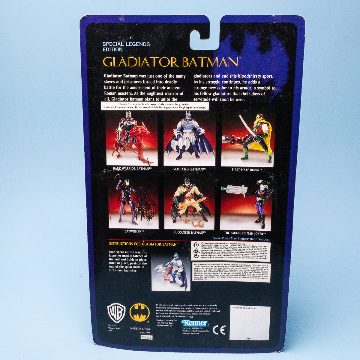 Kenner Special Edition GLADIATOR BATMAN 1997 Legends of Batman Warner Bros Excl. - DT Collectable Toys