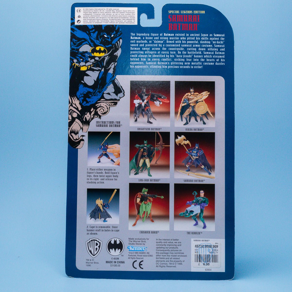 Kenner Special Edition SAMURAI BATMAN 1996 Legends of Batman Warner Bros Excl.#1 - DT Collectable Toys