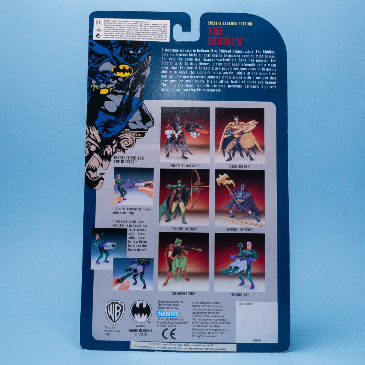 Kenner Special Edition THE RIDDLER 1996 Legends of Batman Warner Bros Excl. #3 - DT Collectable Toys
