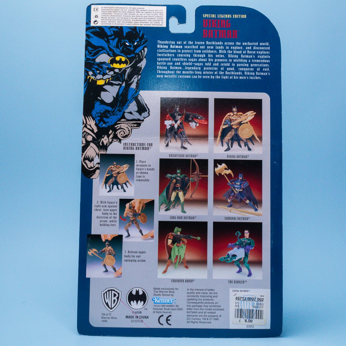 Kenner Special Edition VIKING BATMAN 1996 Legends of Batman Warner Bros Excl. #1 - DT Collectable Toys