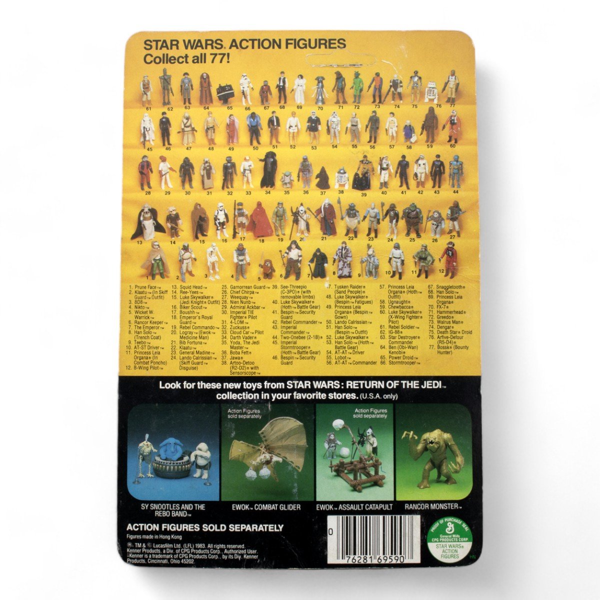 KLAATU SKIFF GUARD KENNER ROTJ 77A UNPUNCHED CARDBACK VINTAGE STAR WARS FAIR - DT Collectable Toys