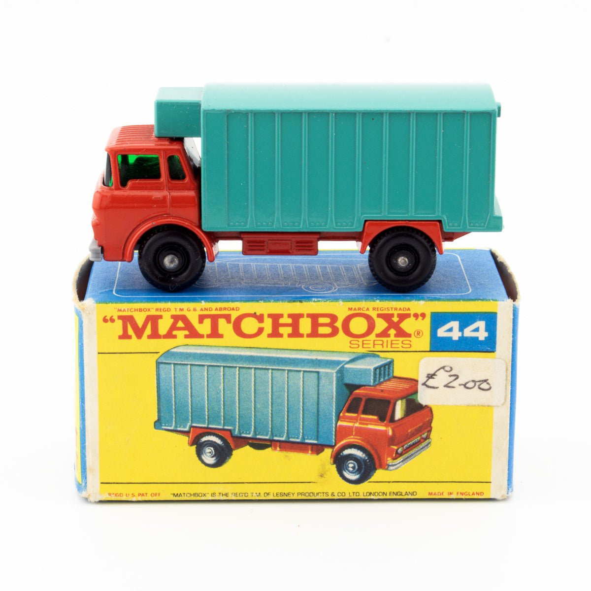 Lesney Matchbox Series No 44c GMC Refrigerator Truck BPW NMIB 1/64 Vintage 1967 - DT Collectable Toys