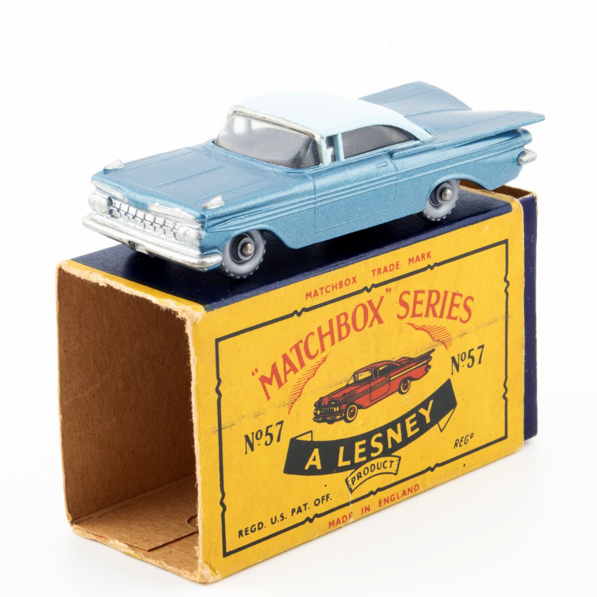 Lesney Matchbox Series No 57b Chevrolet Impala, Excellent Boxed - DT Collectable Toys