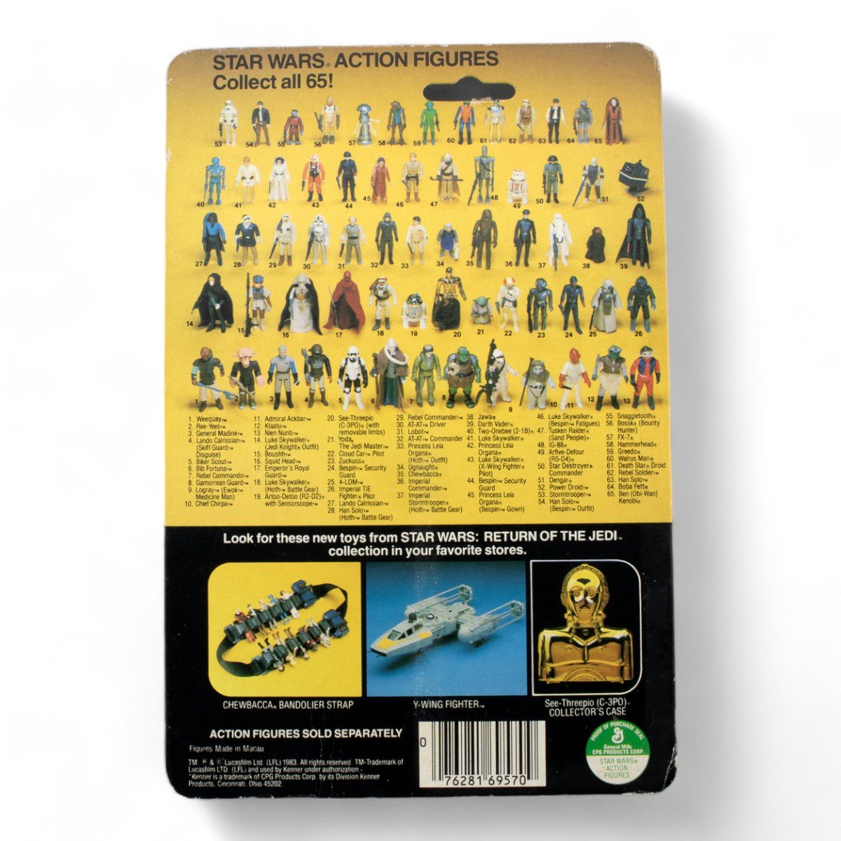 LOGRAY EWOK MEDICINE MAN KENNER ROTJ 65B CARDBACK VINTAGE STAR WARS VERY GOOD - DT Collectable Toys