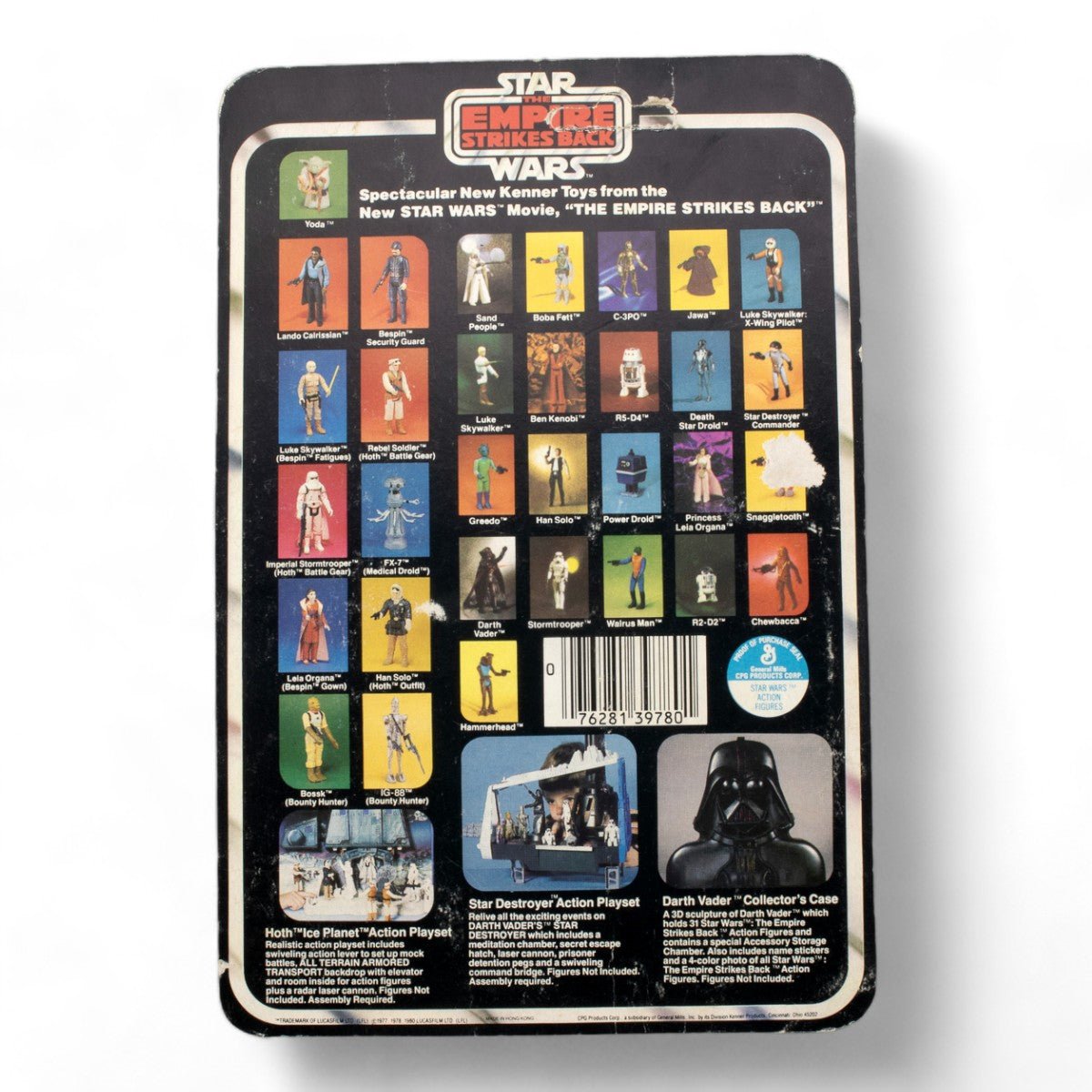LUKE SKYWALKER BESPIN FATIGUES KENNER ESB 32B CARDBACK VINTAGE STAR WARS VGOOD - DT Collectable Toys