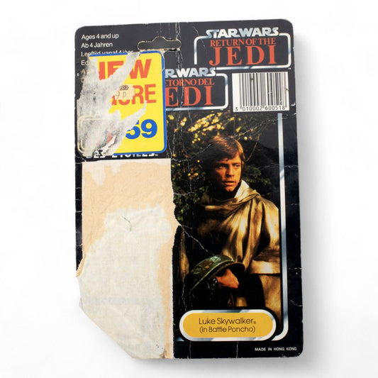 LUKE SKYWALKER TRI - LOGO PALITOY ROTJ 70D CARDBACK VINTAGE STAR WARS POOR Picture 1