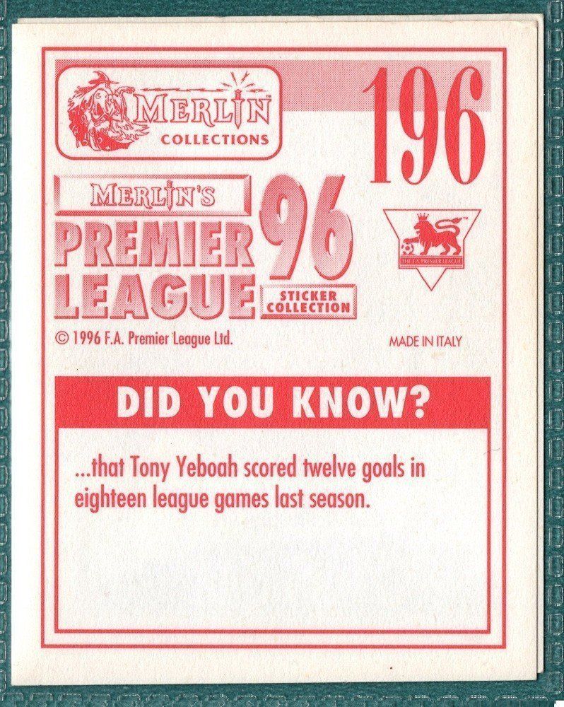 Merlin Premier League 96 Sticker - Ian Holloway Queens Park Rangers No. 196