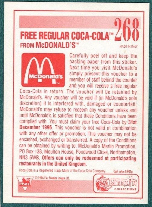 Ian Rush McDonalds Sticker