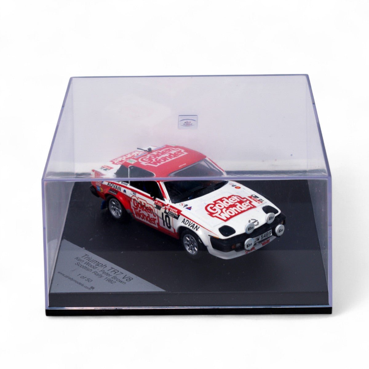 PJ Rally Models Triumph TR7 V8 Golden Wonder Ken Wood 1982 Scottish Rally Ltd Ed 1/50