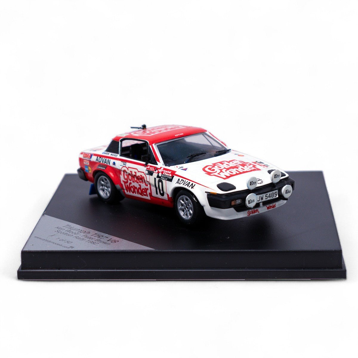 PJ Rally Models Triumph TR7 V8 Golden Wonder Ken Wood 1982 Scottish Rally Ltd Ed 1/50