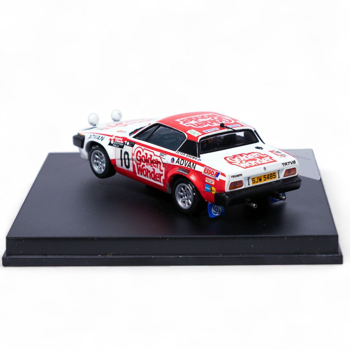 PJ Rally Models Triumph TR7 V8 Golden Wonder Ken Wood 1982 Scottish Rally Ltd Ed 1/50