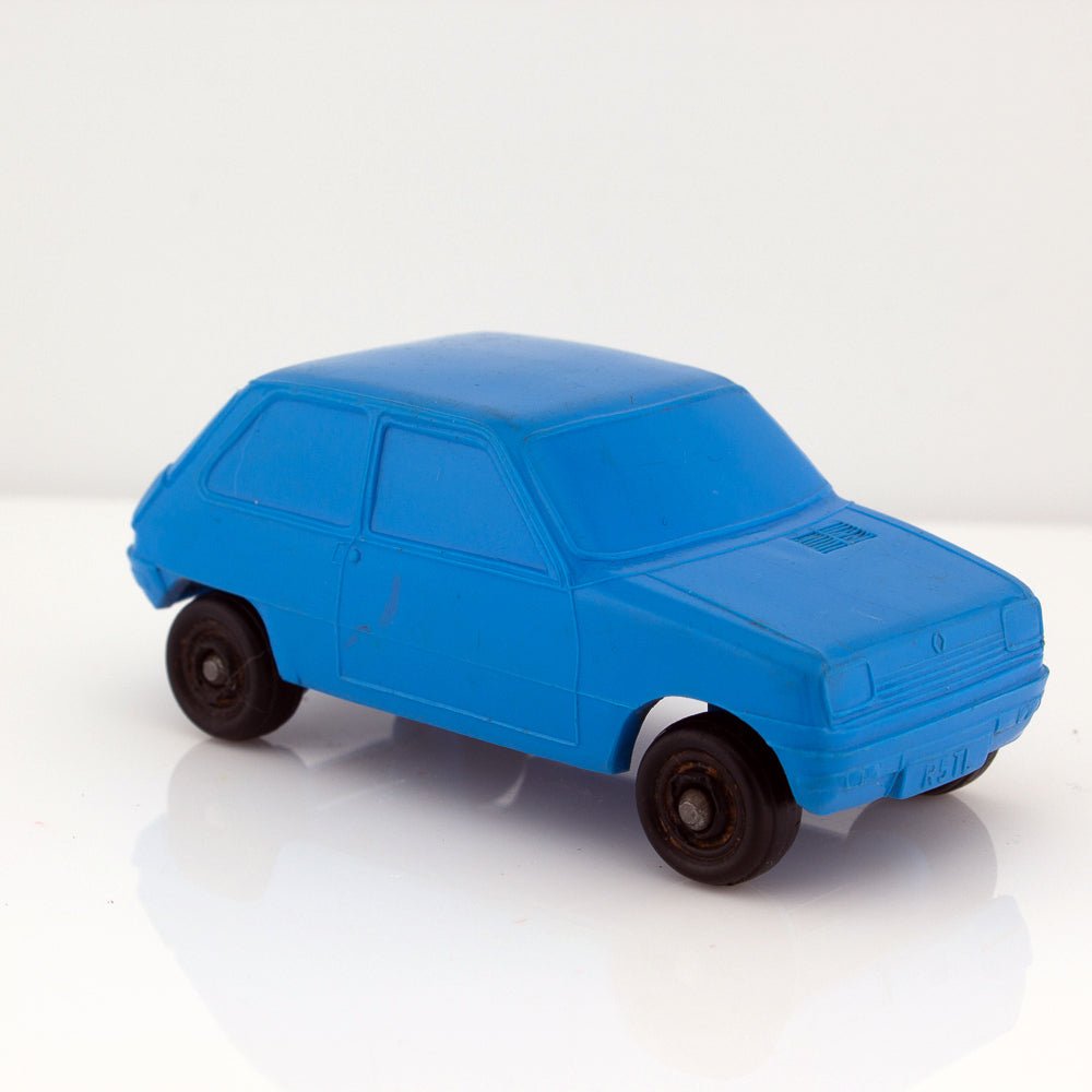 Plasto No 1902 Renault 5 TL Vintage Blue Vinyl Plastic Model Made in Finland