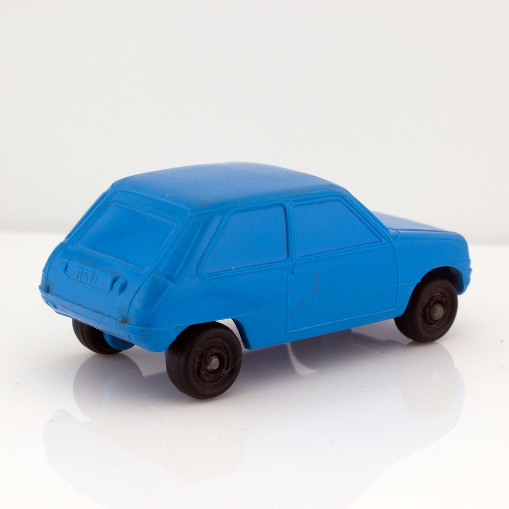 Plasto No 1902 Renault 5 TL Vintage Blue Vinyl Plastic Model Made in Finland