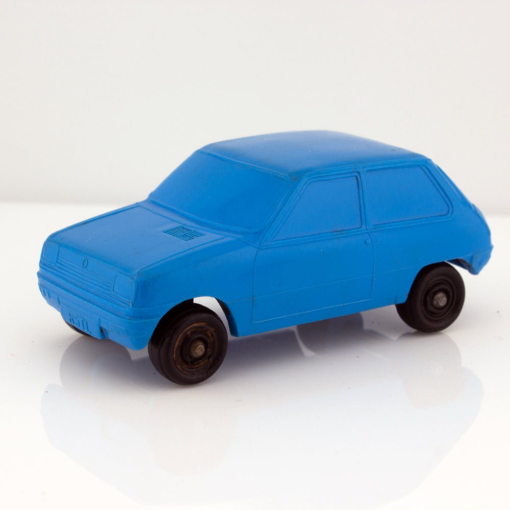 Plasto No 1902 Renault 5 TL Vintage Blue Vinyl Plastic Model Made in Finland
