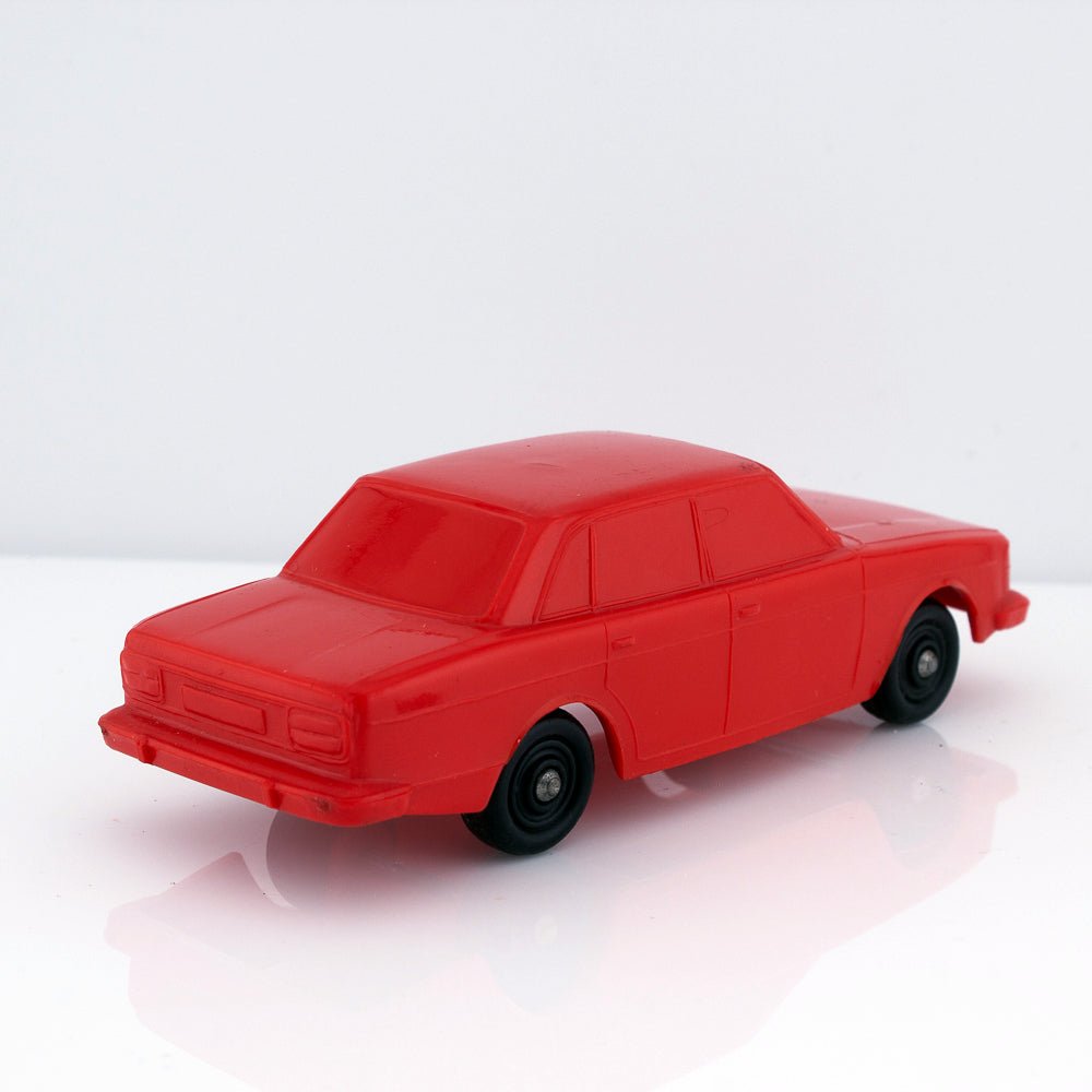 Plasto No 1904 Volvo 244 DL Vintage Red Vinyl Plastic Model Made in Finland