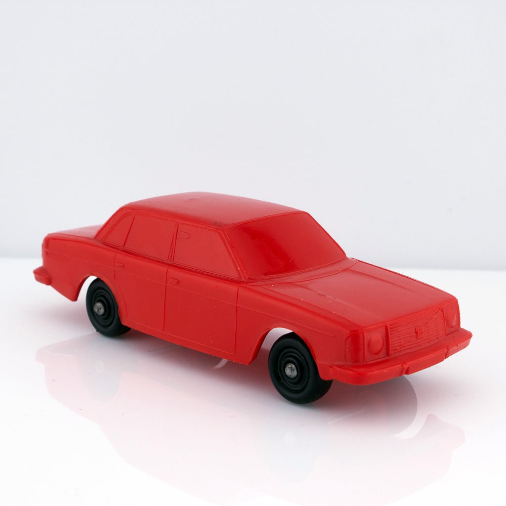Plasto No 1904 Volvo 244 DL Vintage Red Vinyl Plastic Model Made in Finland