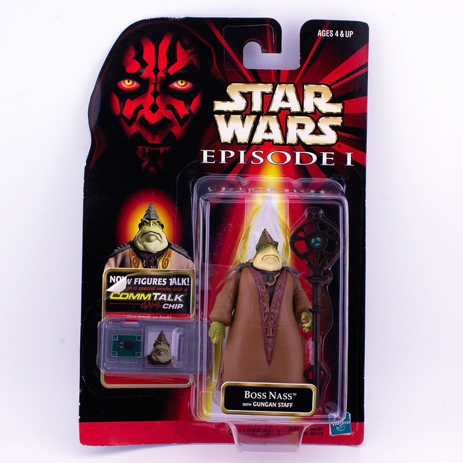 Star Wars Episode 1 Boss Nass Action Figure & Comm Talk Chip Unopened