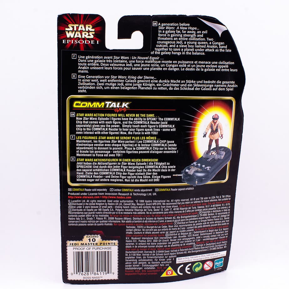 Star Wars Episode 1 Boss Nass Action Figure & Comm Talk Chip Unopened